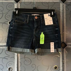 SO denim midi shorts